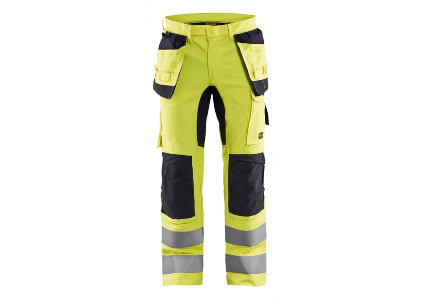 Werkbroek HighVis 1587 geel/blauw C46 Blaklader vlamvertragend stretch