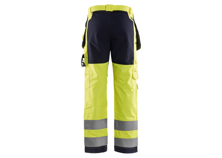 Werkbroek HighVis 1587 geel/blauw C46 Blaklader vlamvertragend stretch