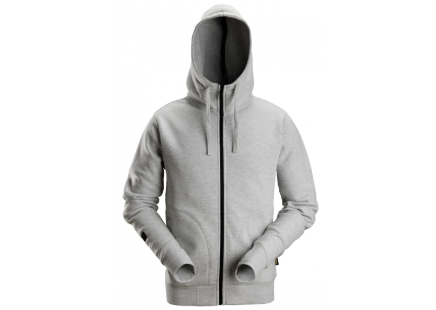 Sweater AW Hoodie rits 2890-2800-008 XXL grijs gemêleerd