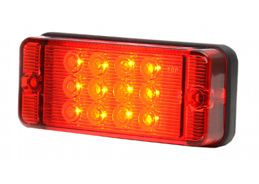 Mistachterlicht 12 LEDs 108x47x23mm rood (700R-LED)