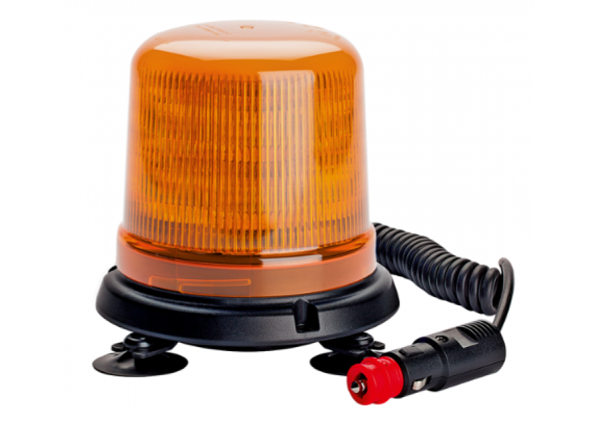 Zwaailamp LED oranje magnetisch (515M-DV-OR) met 12/24V autostekker