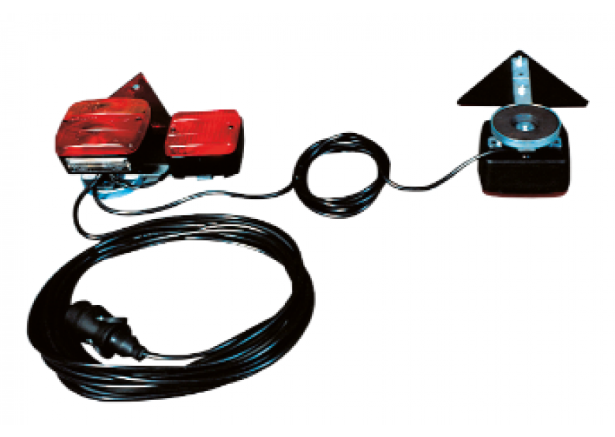 Signalisatiekit aanhangwagen magnetisch met mistlicht + 7.5m kabel (821)