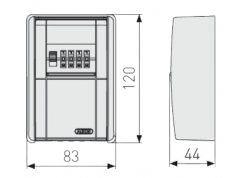 Sleutelkast 787 ABUS 84x120x42mm