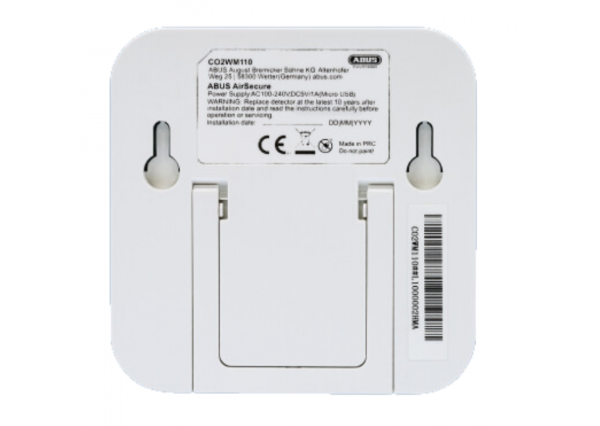 Digitale CO2 melder CO2WM110 ABUS 0-5500ppm (autonomie 10 jaar)