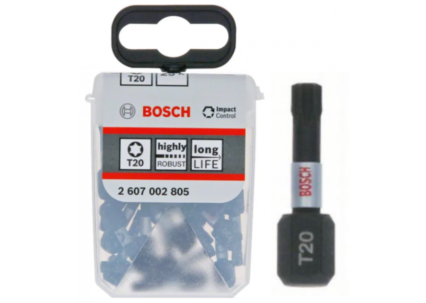 Bit impact T20 x 25mm /25st Bosch TicTac (2.607.002.805)