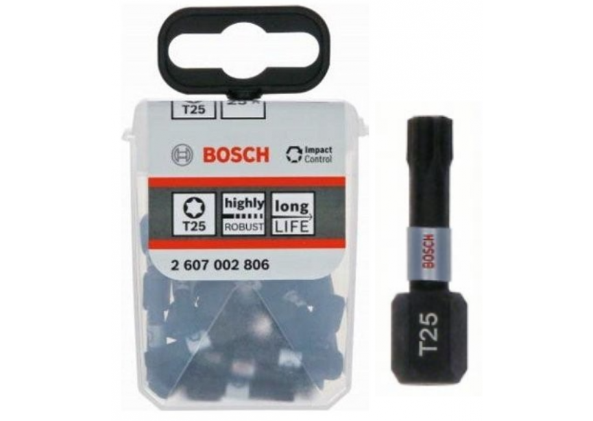 Bit impact T25 x 25mm /25st Bosch TicTac (2.607.002.806)