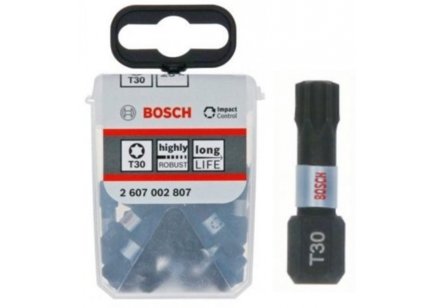 Bit impact T30 x 25mm /25st Bosch TicTac (2.607.002.807)