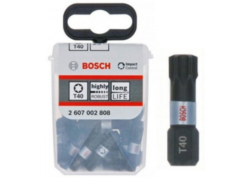 Bit impact T40 x 25mm /25st Bosch TicTac (2.607.002.808)