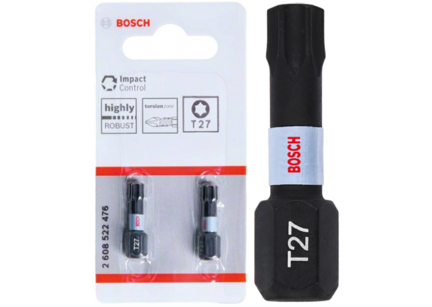 Bit impact T27 x 25mm /2st Bosch (2.608.522.476)