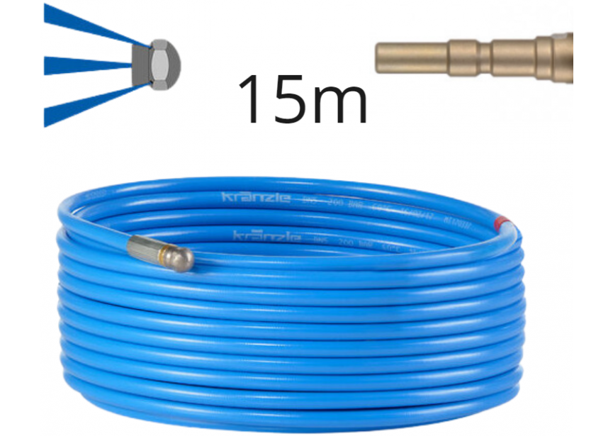 Rioolrat Kranzle kanaalreiniger 15m D12 (12550.1) steeknippel