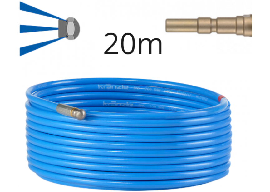 Rioolrat Kranzle kanaalreiniger 20m D12 (12550.2) steeknippel