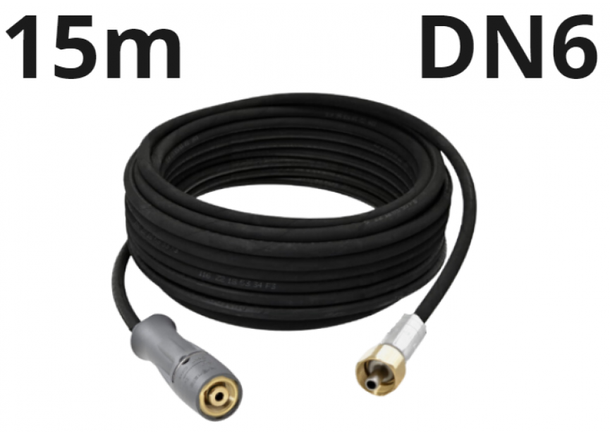 HD slang Kranzle 15m DN6 nippel x M22 210bar (48015)