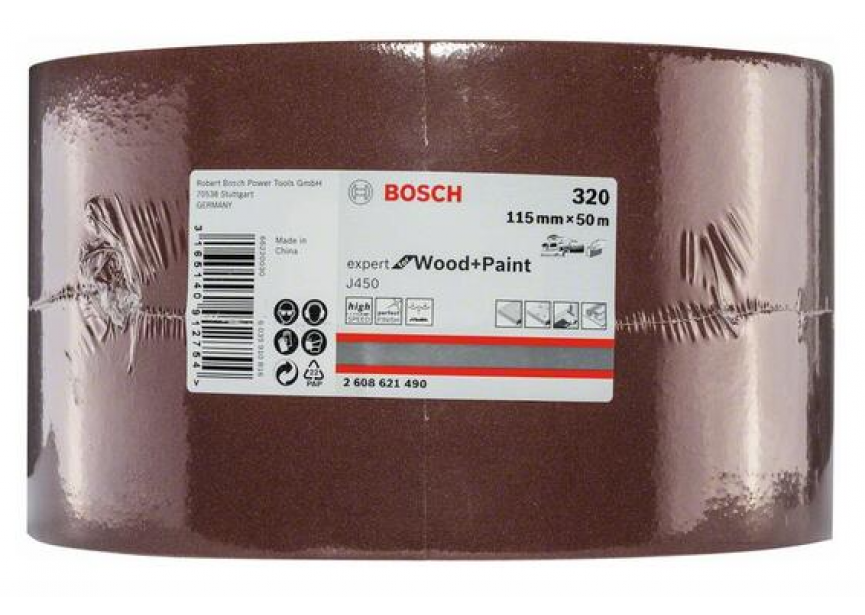 Schuurrol Bosch 115mmx50m J450 K320 (2.608.621.490) Expert Wood+Paint