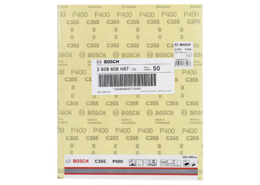 Schuurvel Bosch 230x280mm C355 K400 /1st (2.608.608.H67) Coatings+Composites