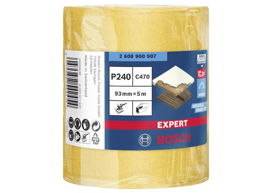 Schuurrol Bosch 93mmx5m C470 K240 (2.608.900.907) Wood+Paint