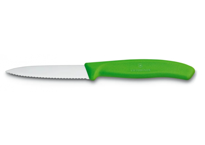 Victorinox groente- en schilmesje groen 8cm gekarteld (6.7636.L114)