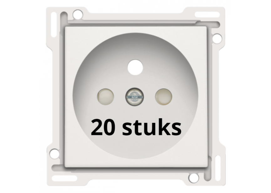 Centraalplaat stopcontact+A 28.5mm wit Niko 101-66601 (20st doos)