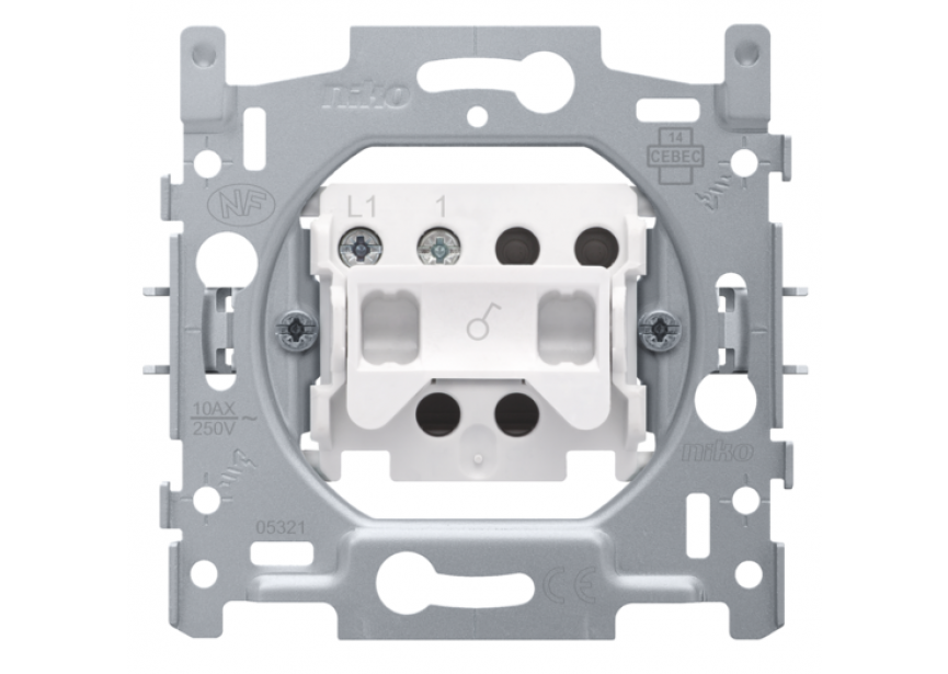 Sokkel schakelaar enkelpolig inbouw /1st Niko 170-01100