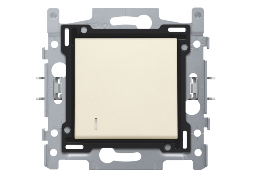 Schakelaar inbouw controle 2P Cream /1st Niko 100-67200