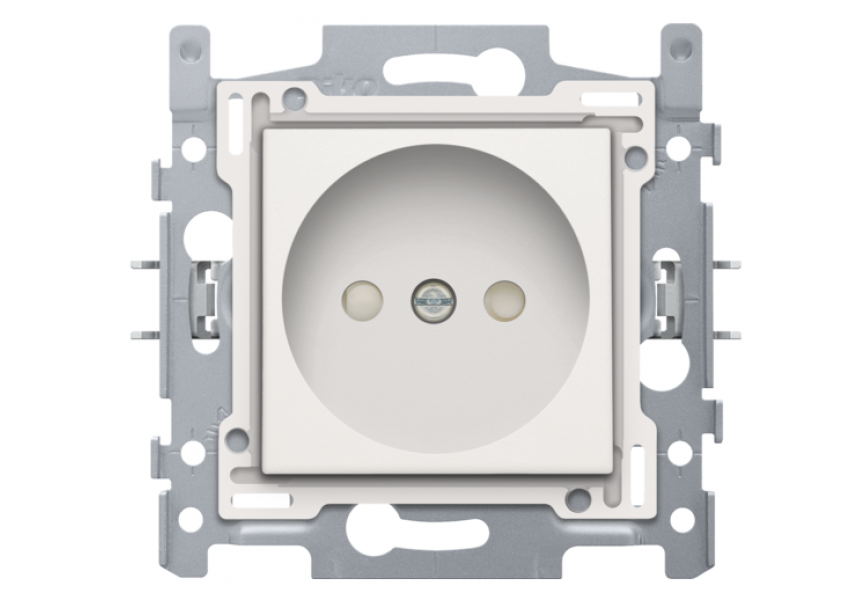 Stopcontact inbouw 21mm wit /1st Niko 101-66500