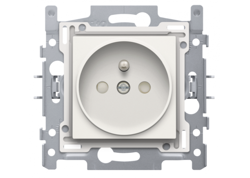 Stopcontact inbouw +A 21mm wit /1st Niko 101-66100