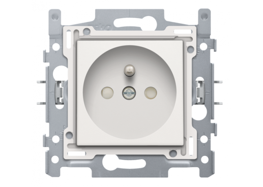 Stopcontact inbouw +A 28.5mm wit /1st Niko 101-66600