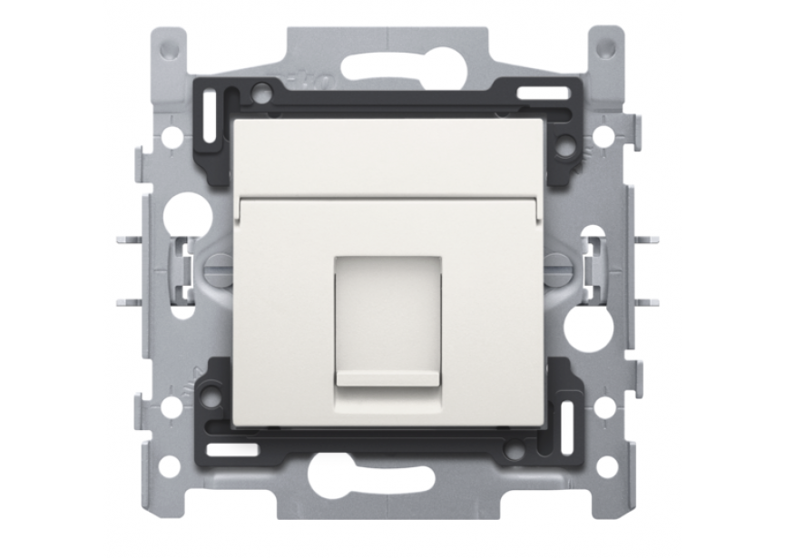 Stopcontact inbouw 1X Utpcat5 wit /1st Niko 101-65151