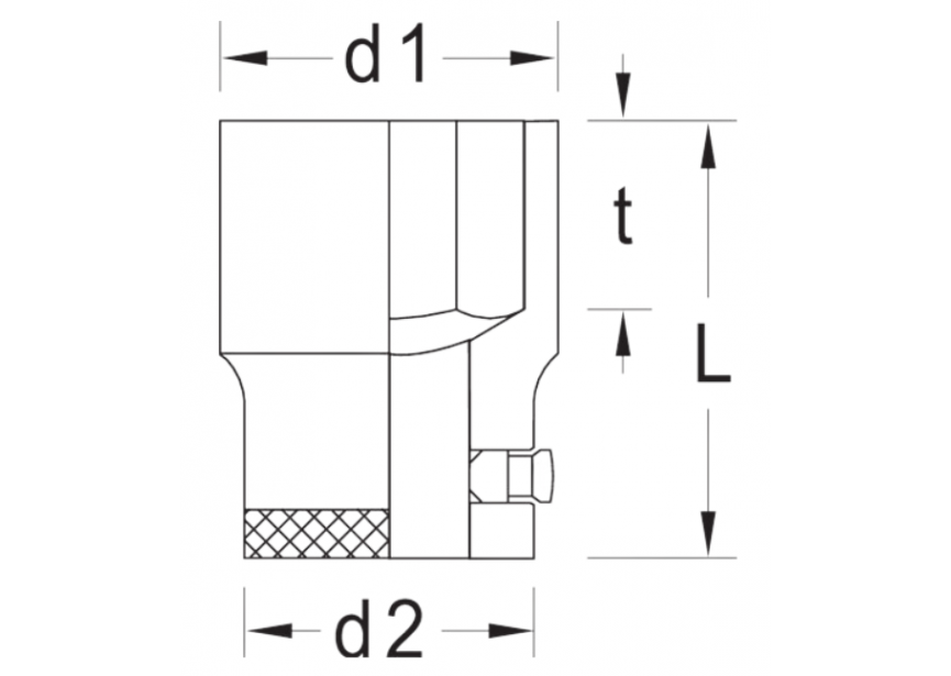 Dop 3/4 AF 1.5/16 D 32 (12-kant) Gedore