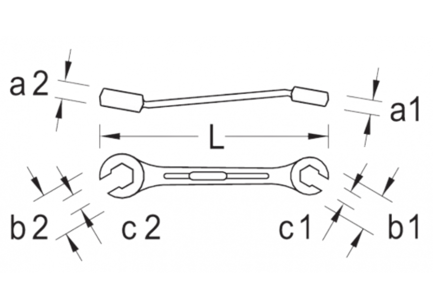 Ringsleutel open 400 10x12mm Gedore