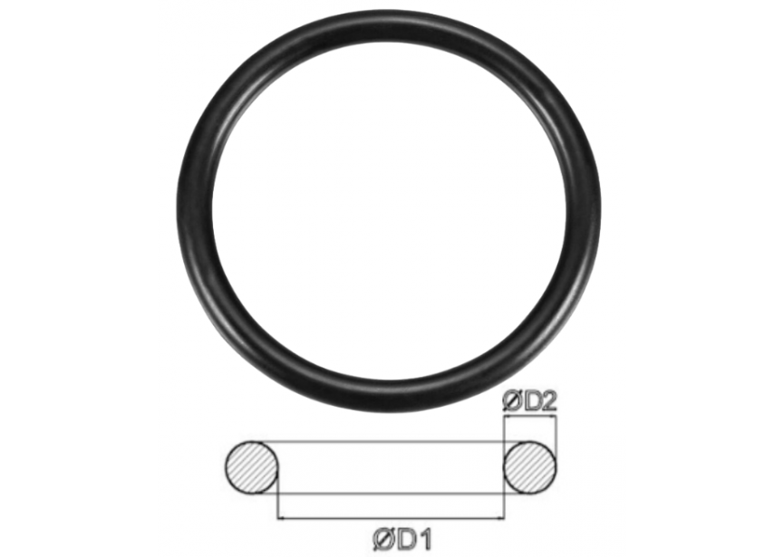 Dichtingsring rubber rond  2.6 x 1.9mm (binnen Ø x dikte)