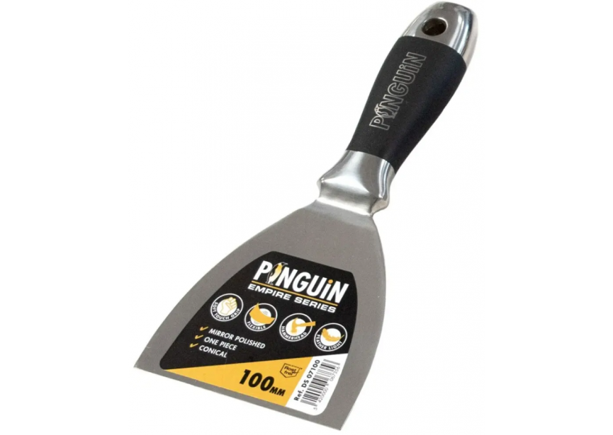 Plamuurmes inox 100mm uit 1 deel Pinguin Soft Touch