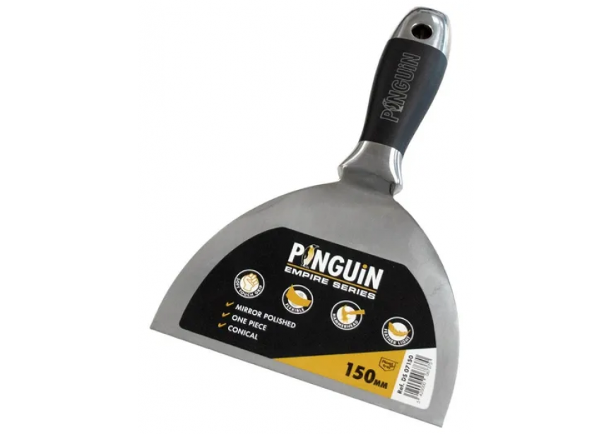 Plamuurmes inox 150mm uit 1 deel Pinguin Soft Touch