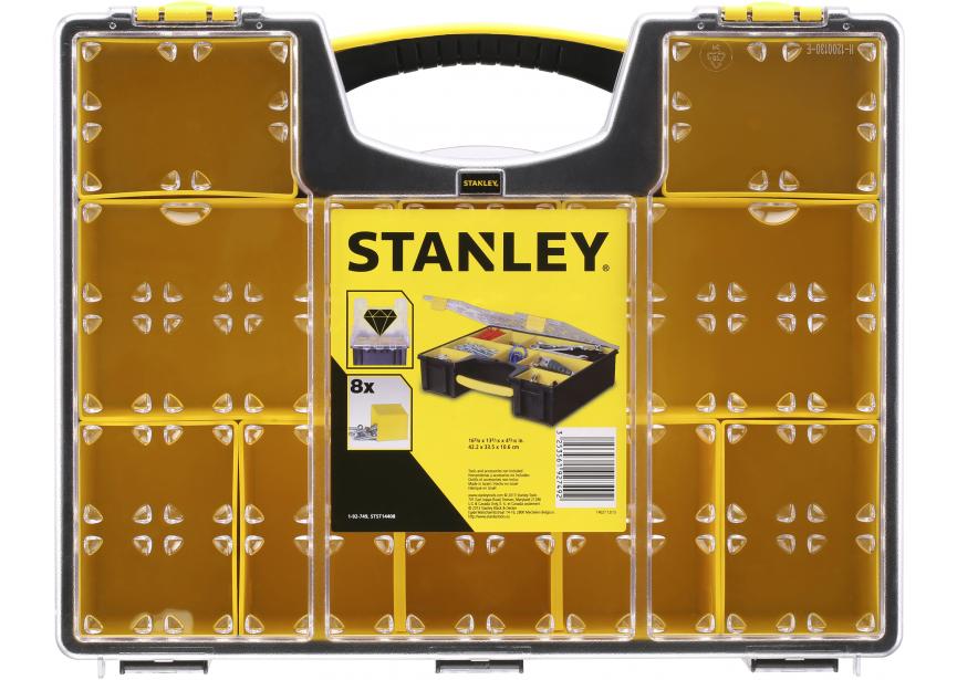 Sorteerkoffer PRO 8 1-92-749 Stanley Organizer (diep) 8 uitneembare bakjes