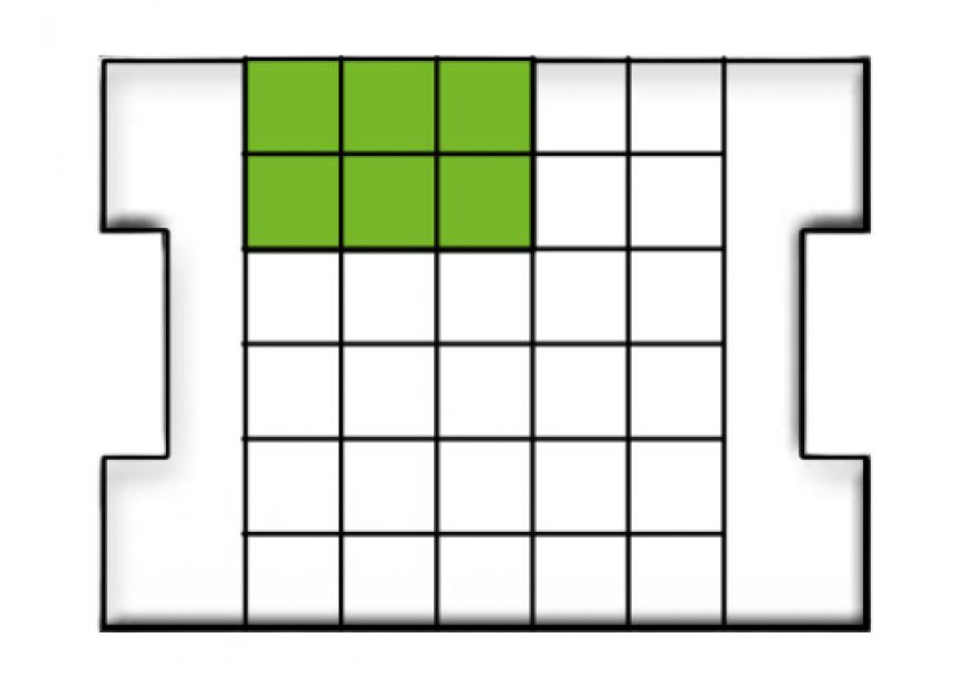 Inzetbakje D3 groen 156x104x63mm BSS 