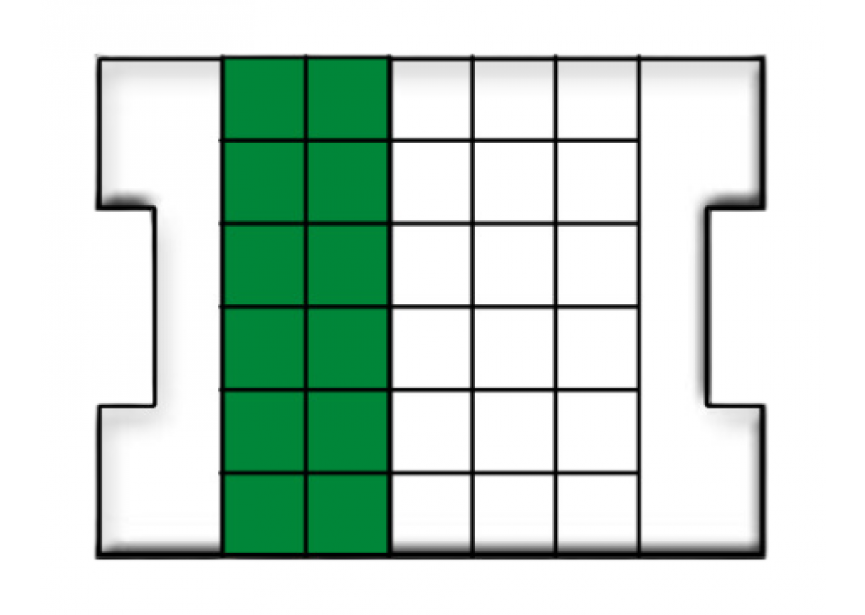 Inzetbakje G3 donkergroen 312x104x63mm BSS