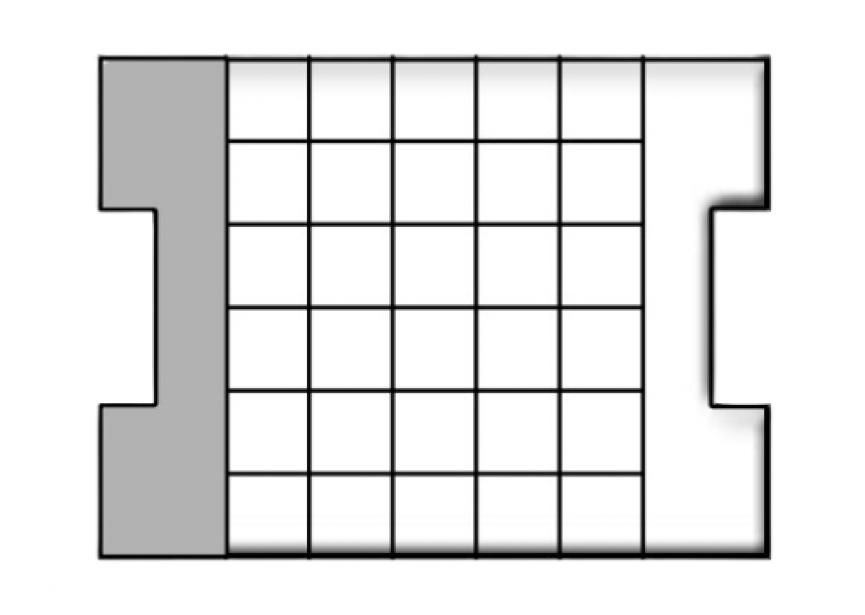 Inzetbakje U3 grjis 312x60/71x63mm BSS 