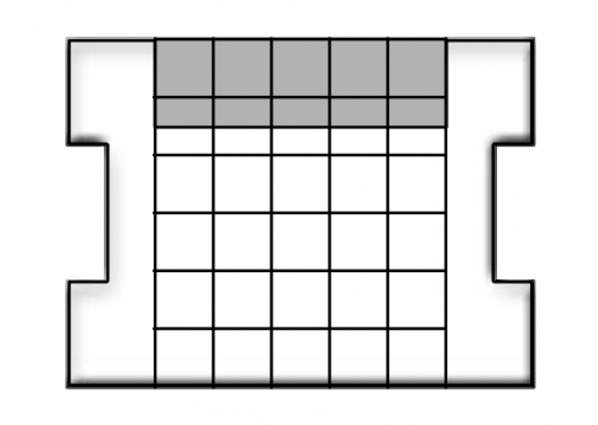 Inzetbakje I3 grijs 312x130x63mm BSS 