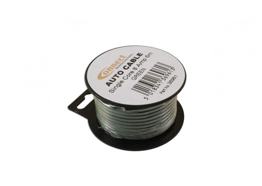 Autokabel  8A 1.0mm² 6m groen Connect 36961