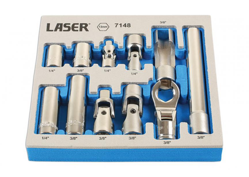 Doppenset Master 13mm 11dlg LA7148 Laser Tools (1/4-3/8)