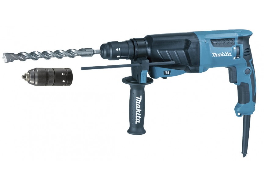 Makita HR2630TX12 combihamer SDS+ 26mm (800w) +boorkop+boor-beitelset+koffer