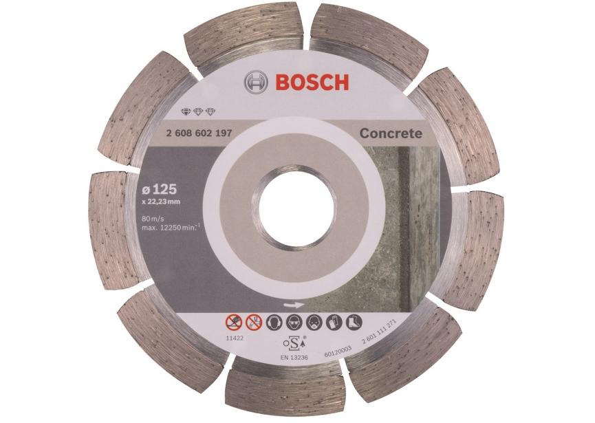 Diamantschijf Bosch Ø125x1.6x10mm (2.608.602.197) Standard concrete