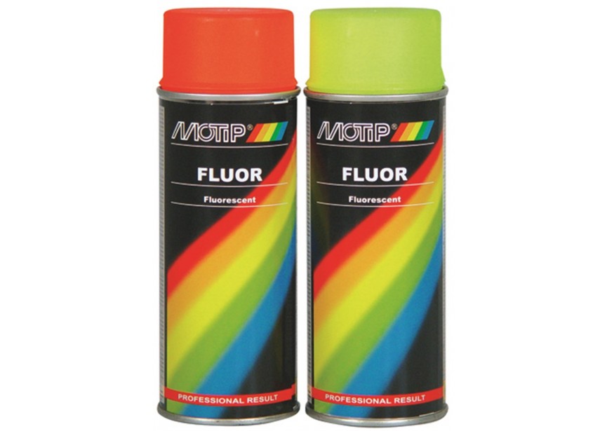 Spuitbus fluor oranje-rood 400ml 