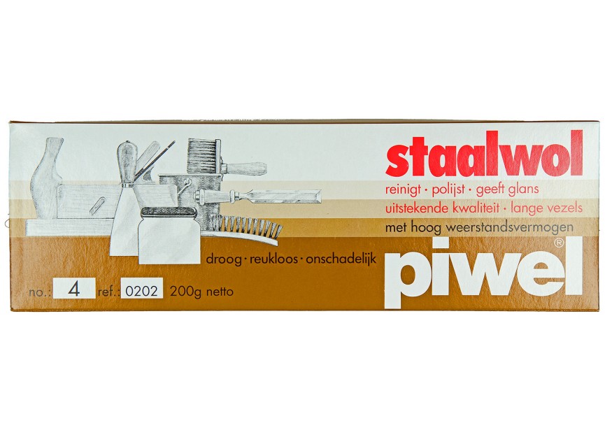 Staalwol piwel n°4 grof 200gr 