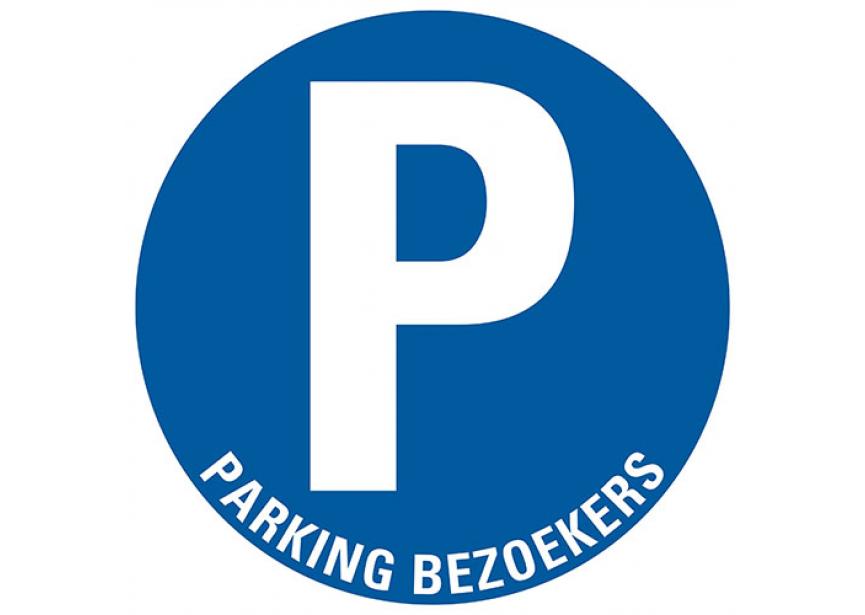 Sign.bord parking bezoekers Ø300 