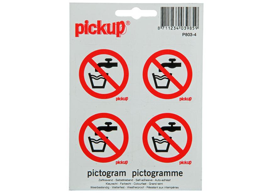 Sticker GEEN DRINKWATER 4st P803-4 4.7cm x 4st