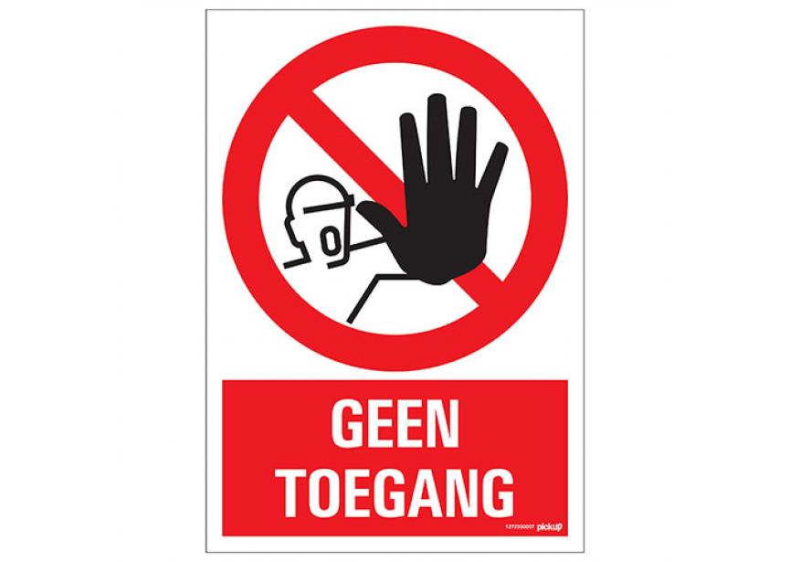 Sign.bord geen toegang+picto 230x330