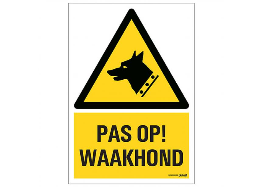 Sign.bord pas op waakhond+picto 230x330