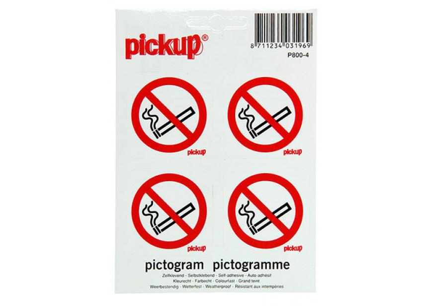 Sticker VERBODEN TE ROKEN 4st P800-4 4.7cm x 4st