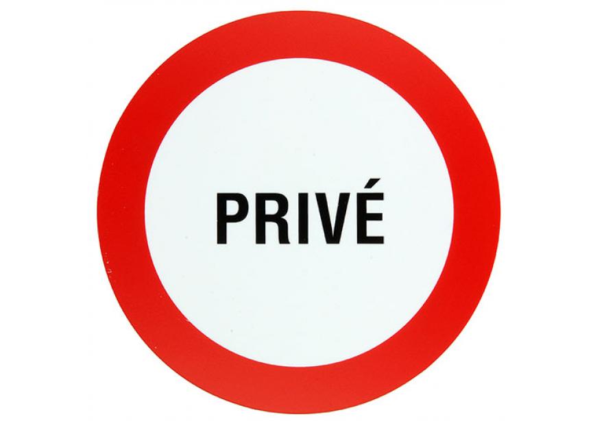 Sign.bord prive Ø180 