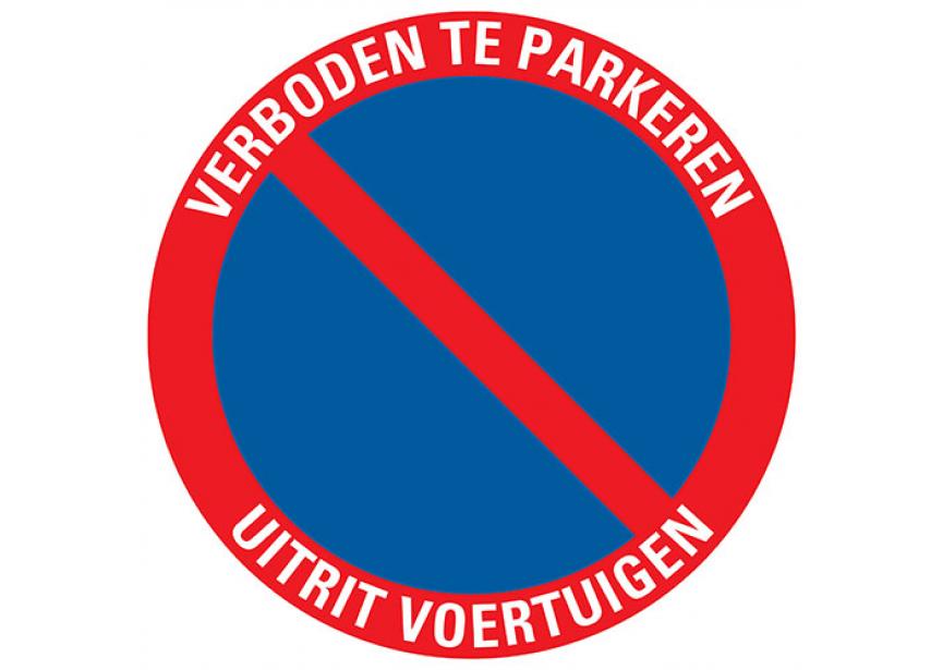 Sign.bord verboden parkeren uitrit Ø300